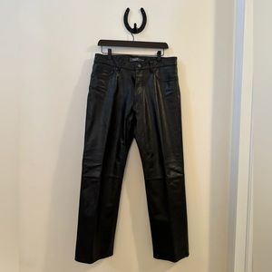 Gap mens Y2K real leather pants, new. Bootcut. 33 waist, 30 length